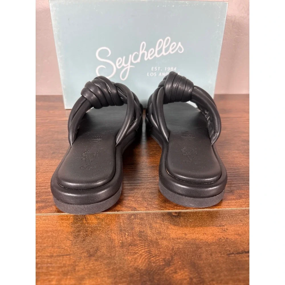Seychelles Black Knotted Slide Sandals - Picture 5 of 9